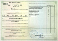 Stanislav Kozelev - Certificate